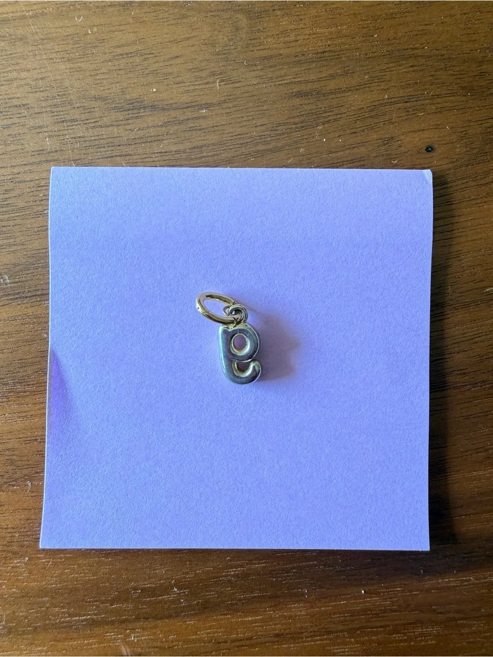 Roxanne Assoulin “g” mini puffy initial charm - Tarnished